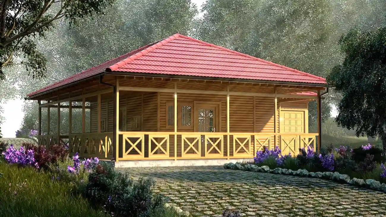 Bungalow prefabricado avala trasera