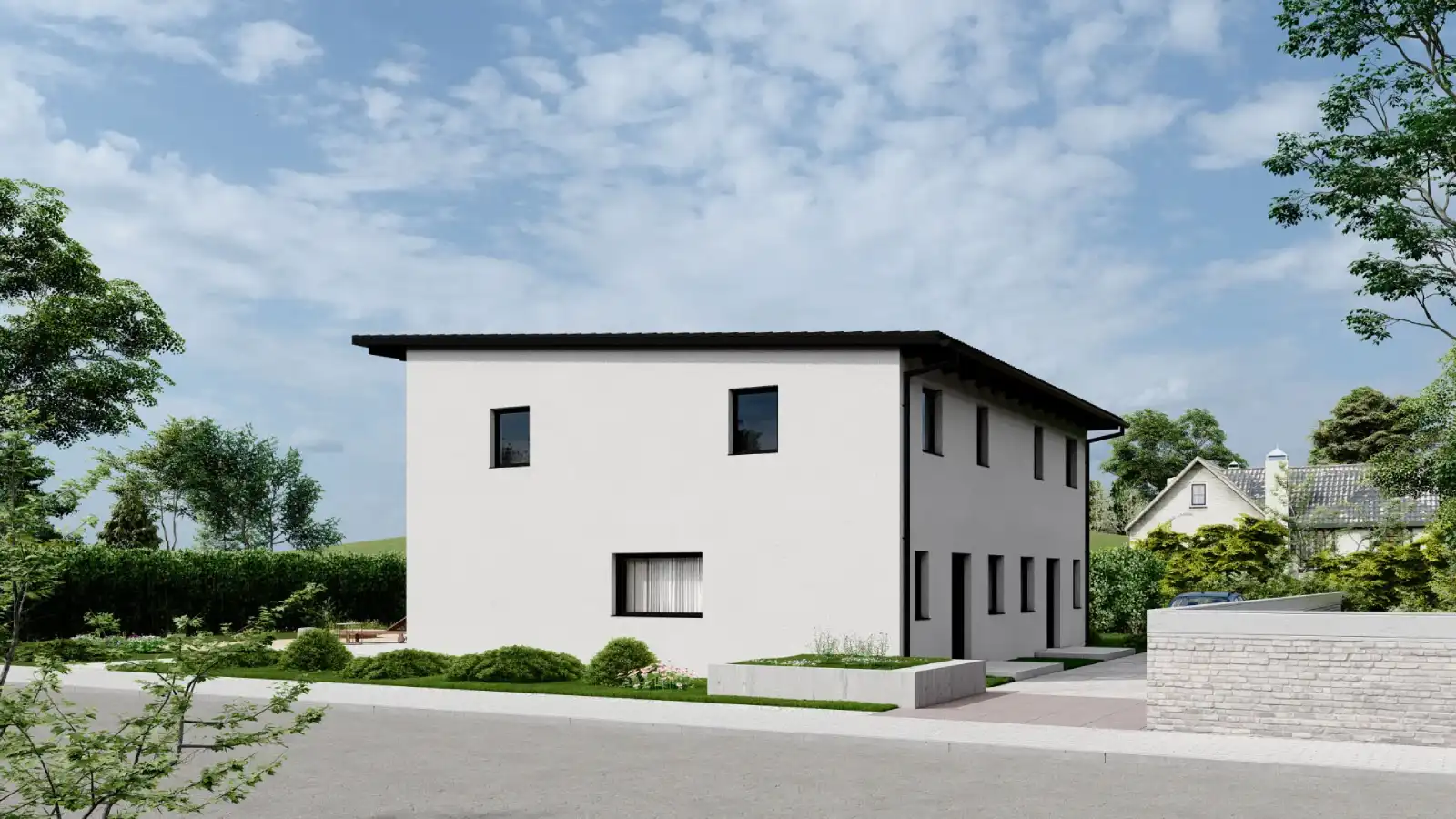Casa prefabricada adosada altura