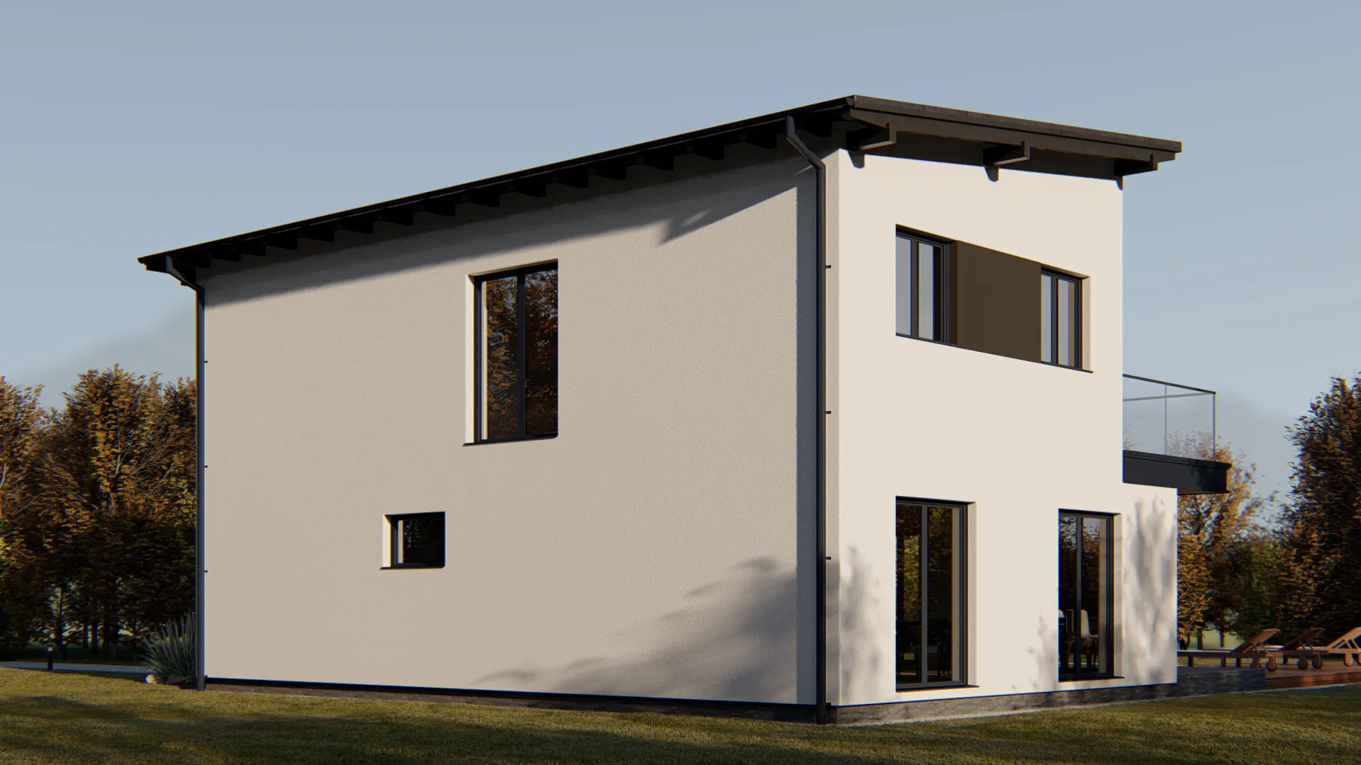 Parte lateral de la casa
