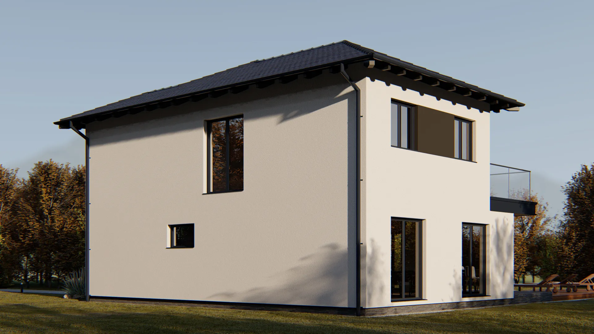 Parte lateral de la casa