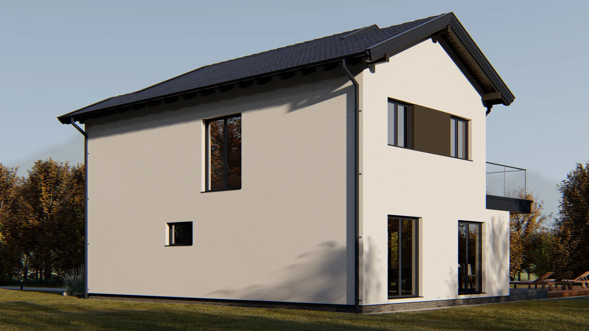 Parte lateral de la casa