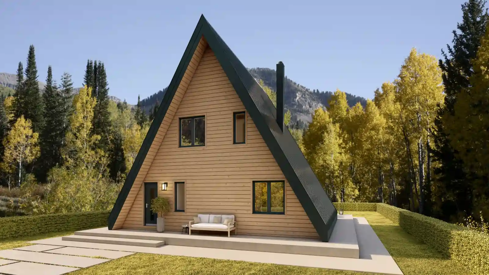 Bungalow Prefabricado A-Frame V4