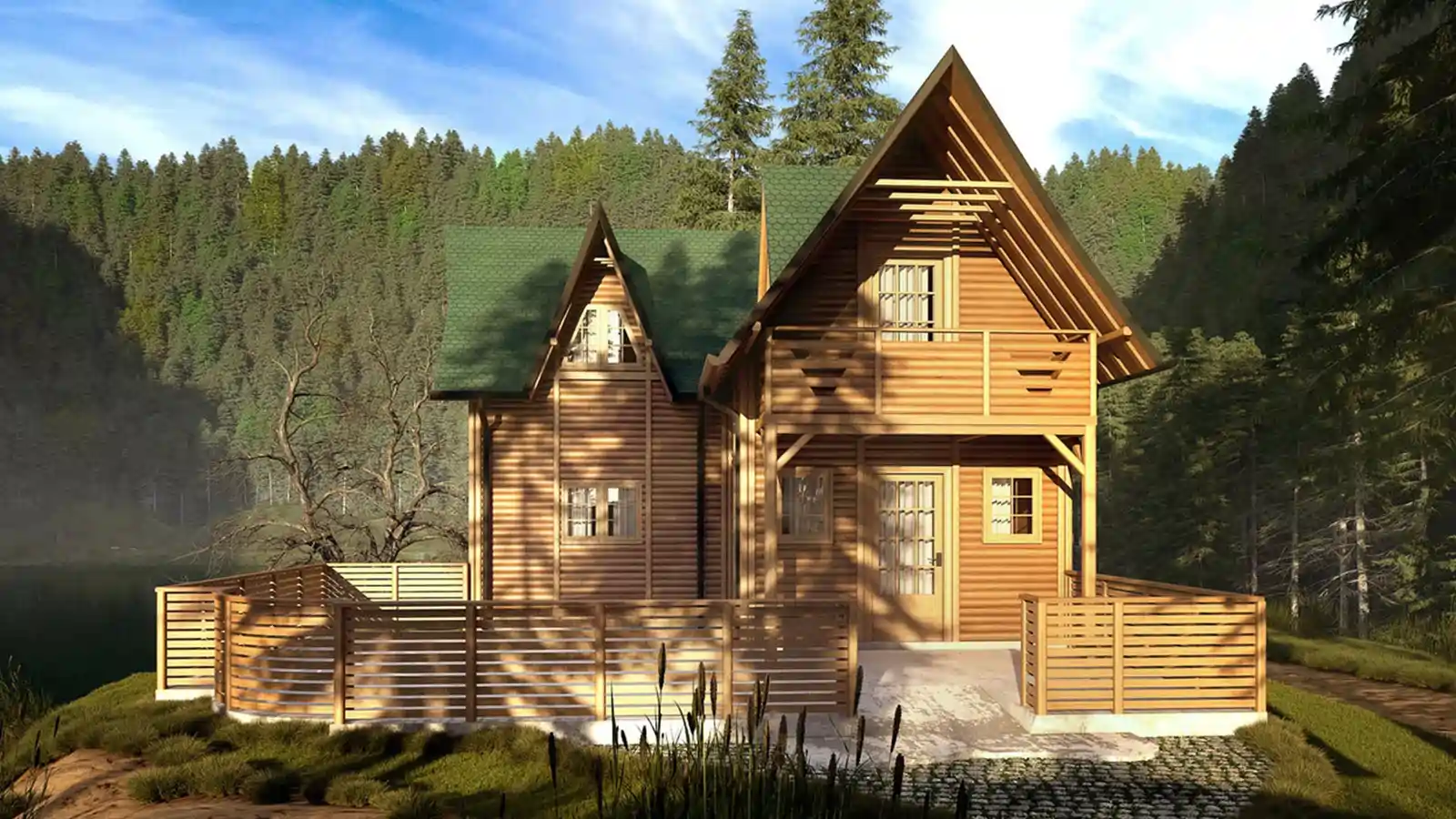 Bungalow prefabricado Jezero vista delantera