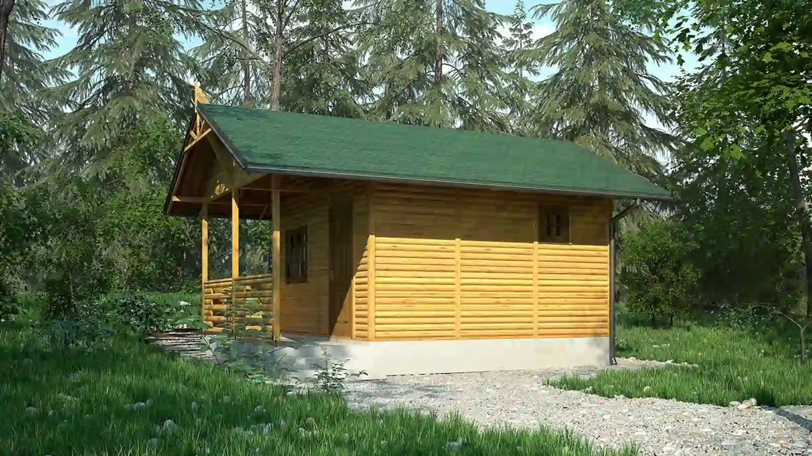 Bungalow prefabricado Mia vista lateral