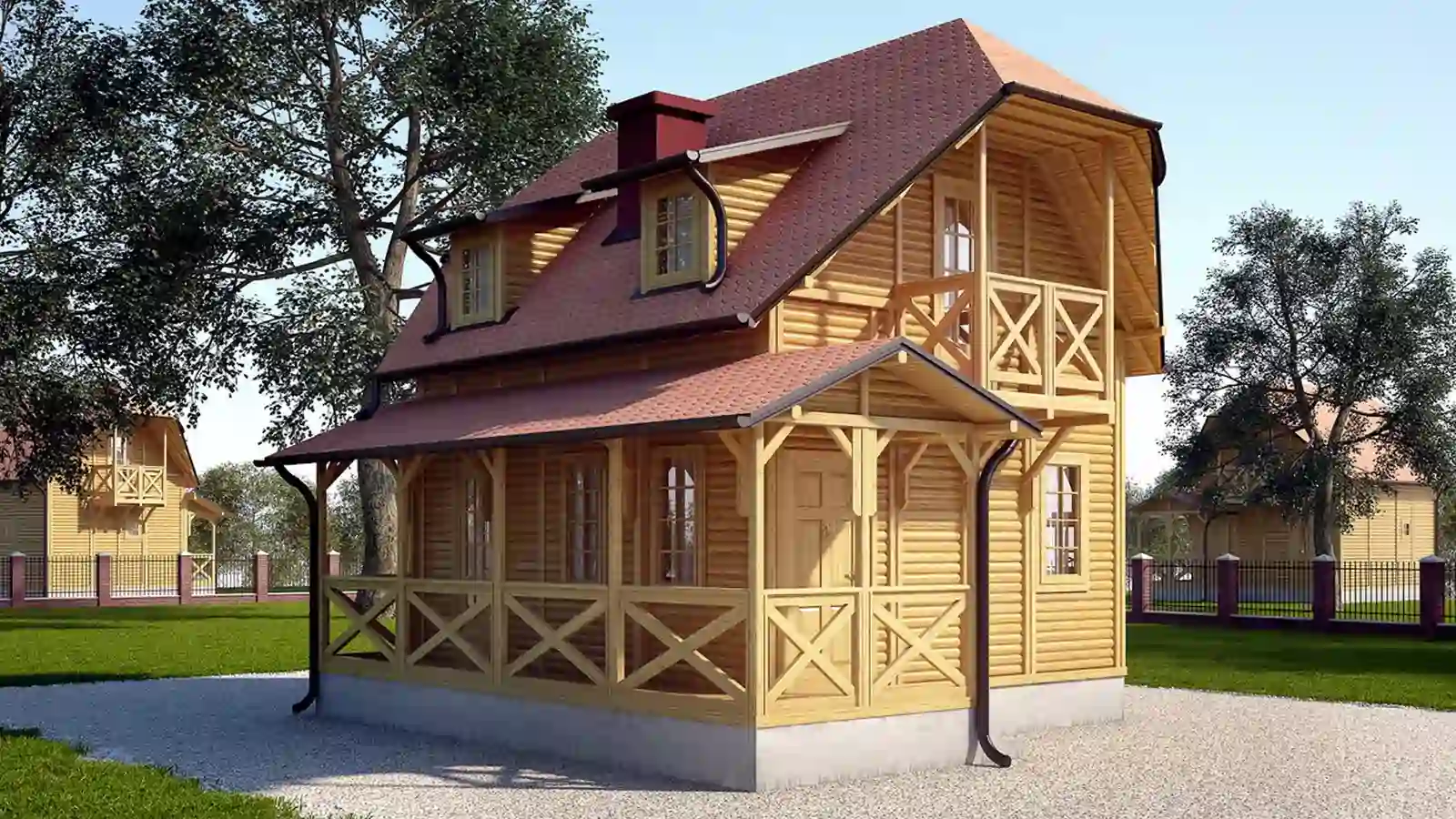 Bungalow prefabricado RUŽA vista trasera