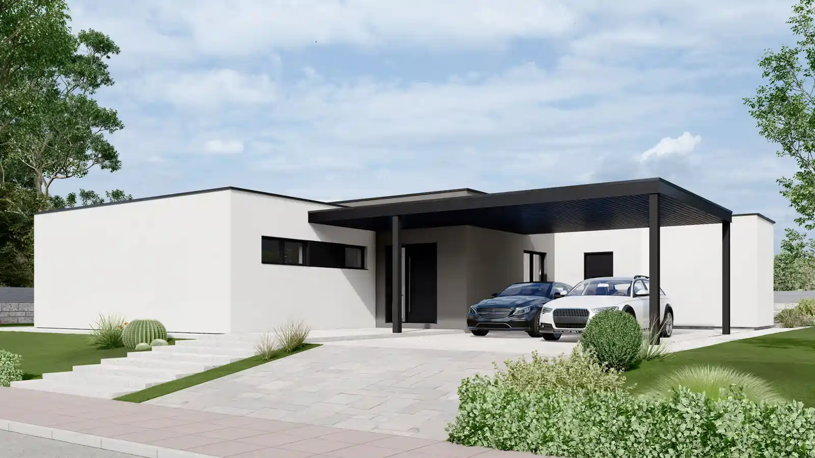 Casa prefabricada Athena vista frontal