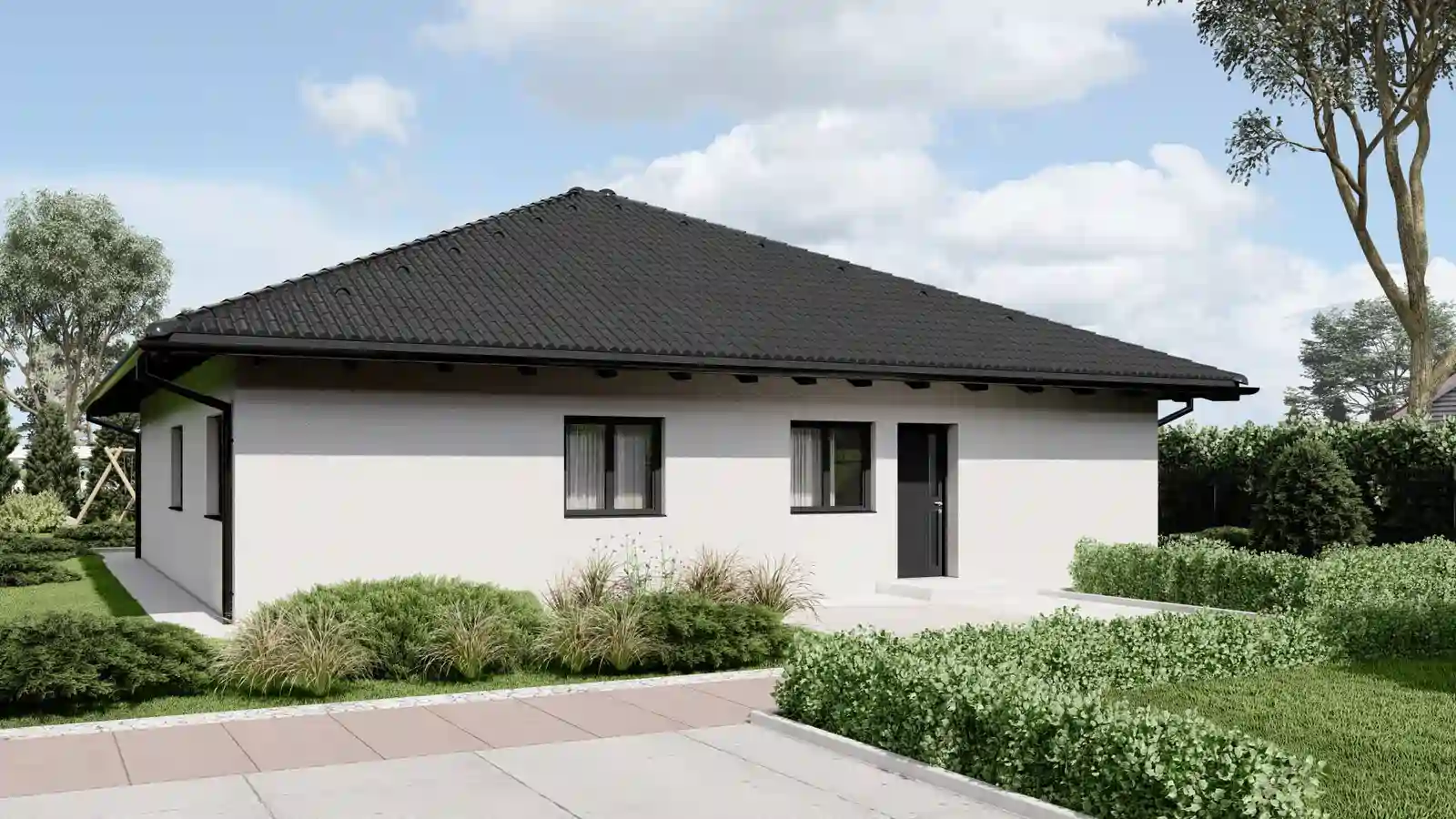 Casa prefabricada Rulzheim techo 4 Aguas frontal