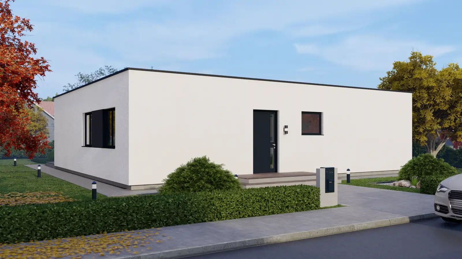 Vivienda prefabricada Woodside vista frontal