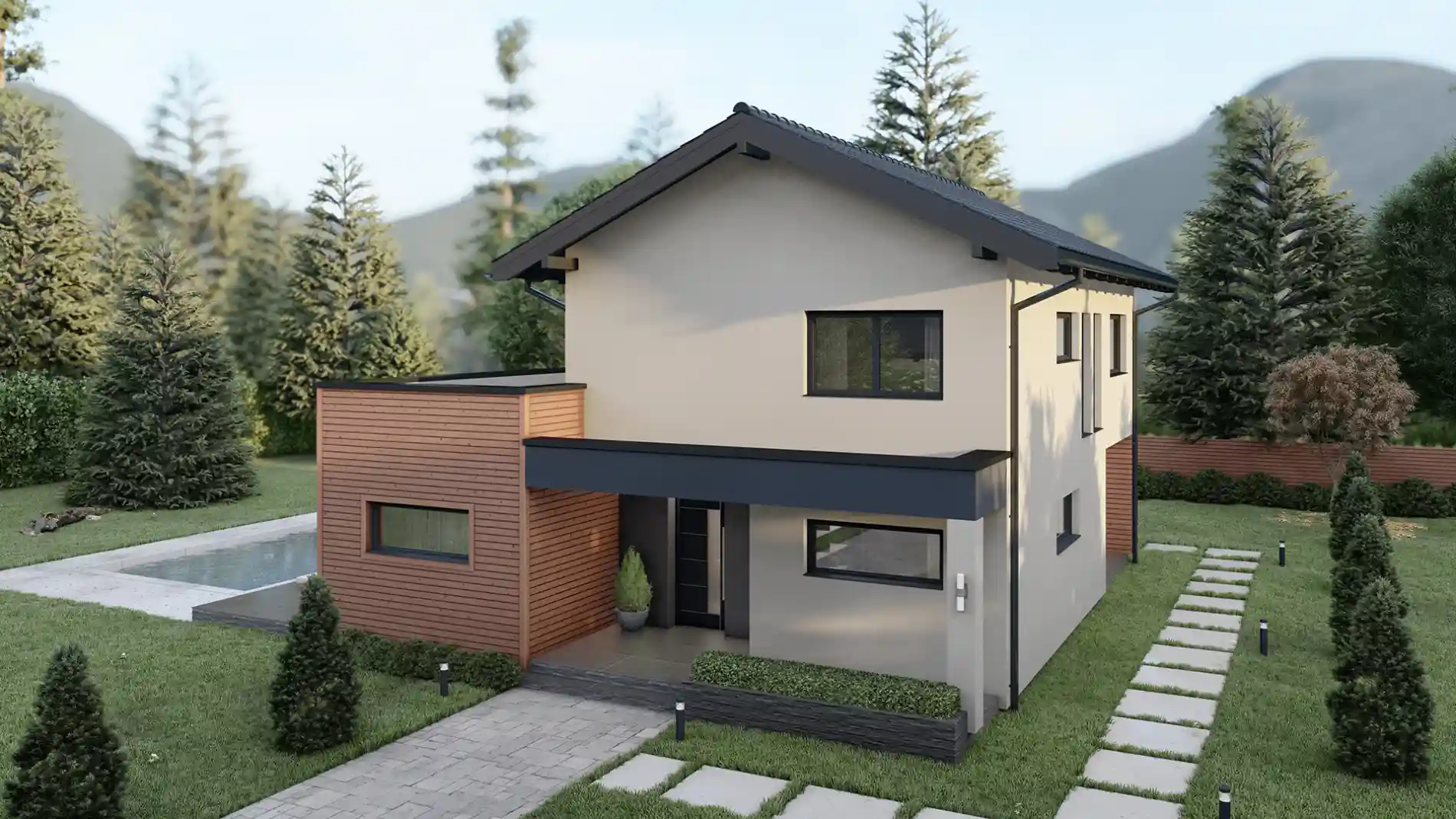 Casa prefabricada Zevs 2 aguas