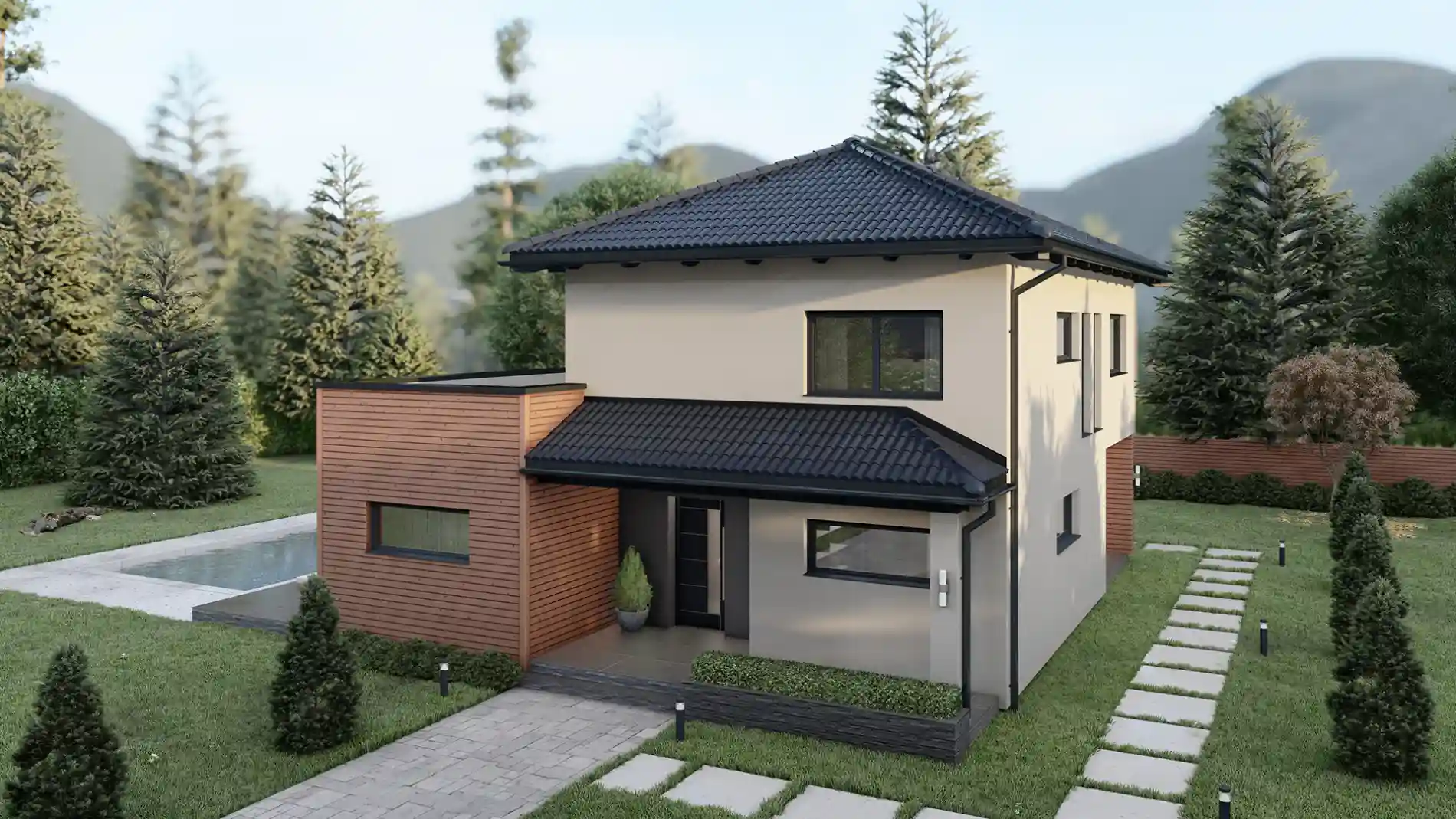 Casa prefabricada Zevs 4 aguas