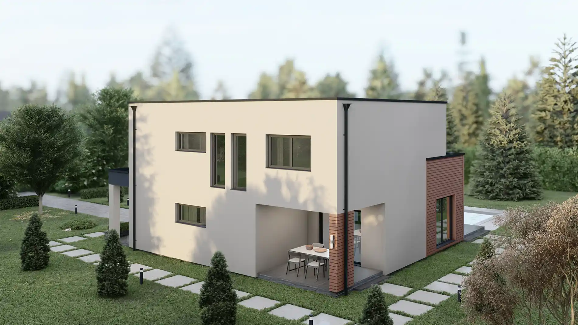 Casa prefabricada Zevs techo plano