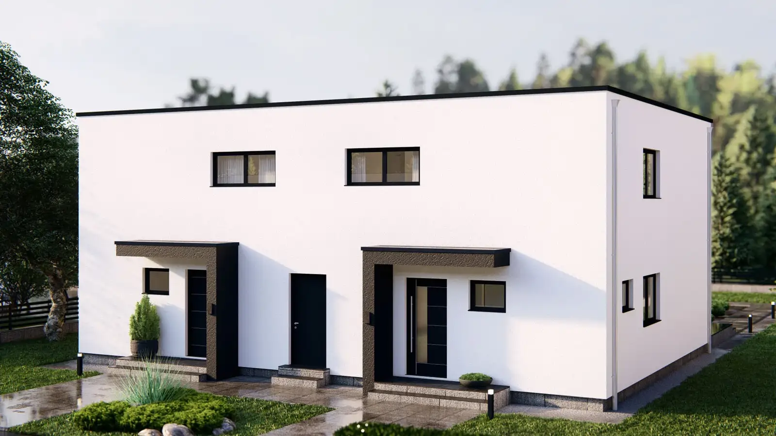 Casa prefabricada adosada Hamara delante