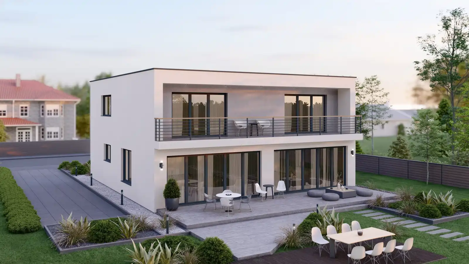 Casa prefabricada apolon parte trasera techo plano