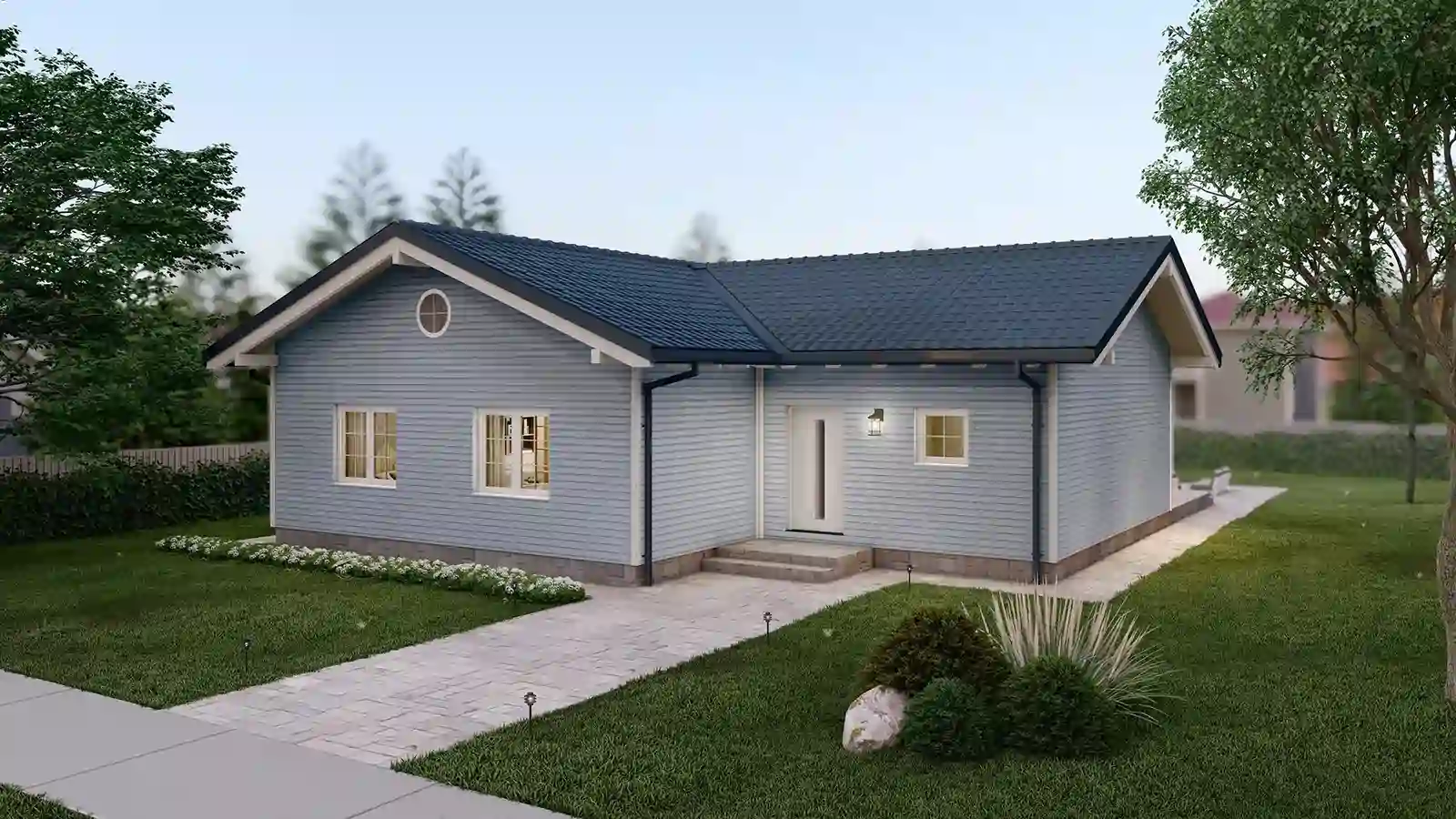 Vivienda prefabricada Alina vista posterior