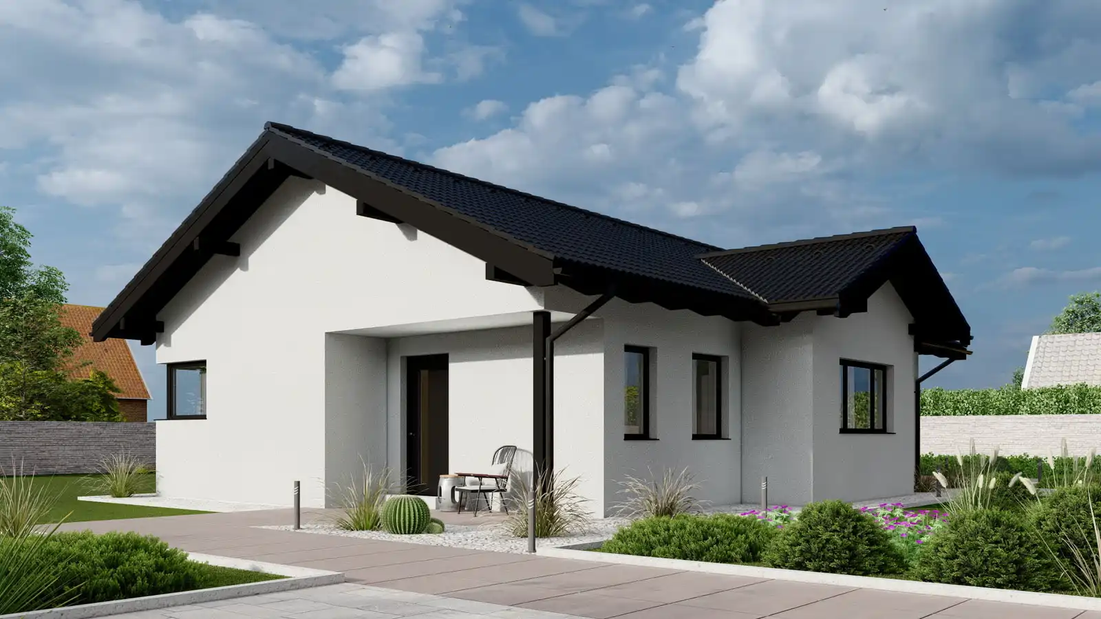 casa modular unifamiliar lakeside frontal