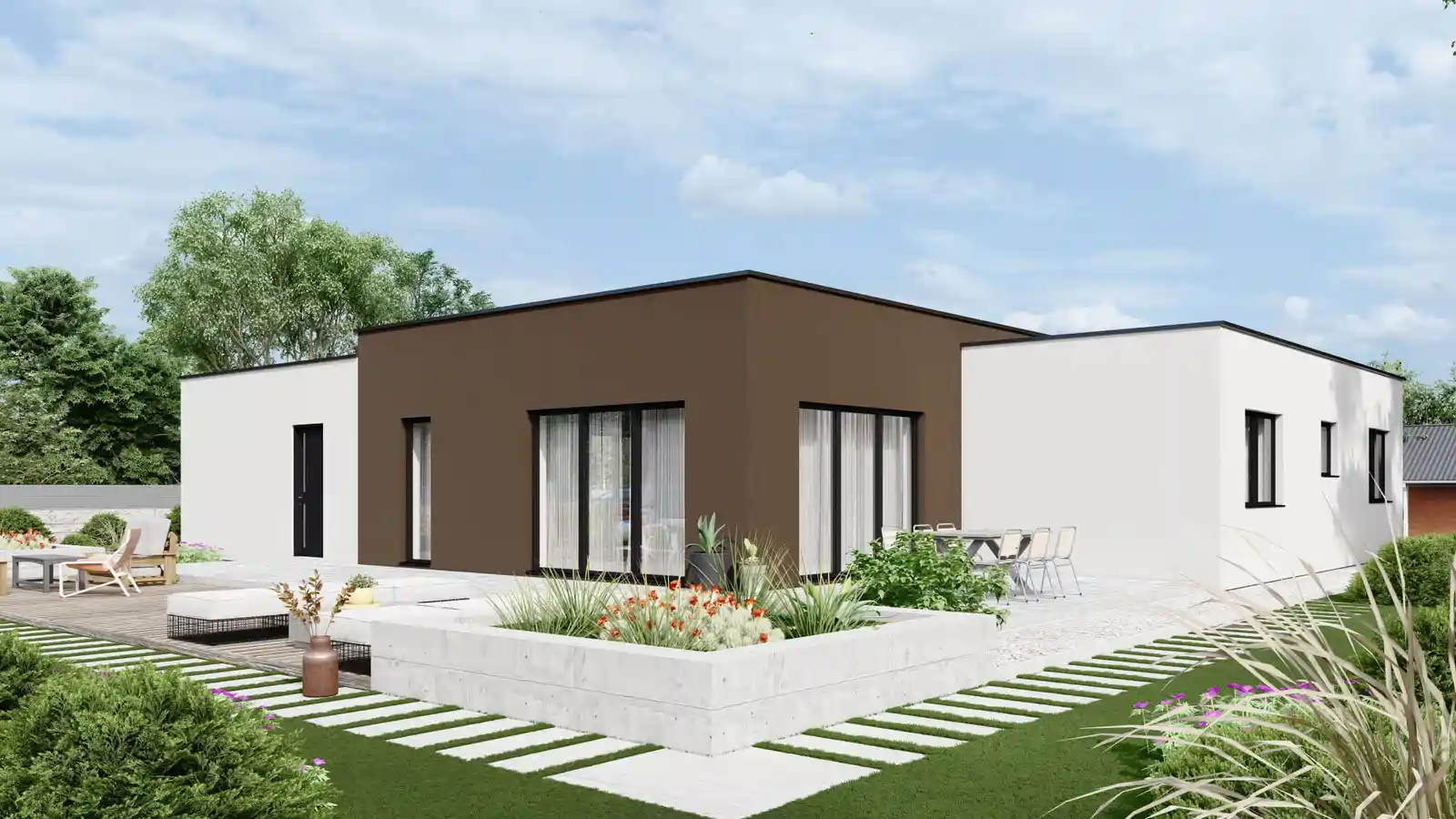 vivienda prefabricada Athena lateral posterior