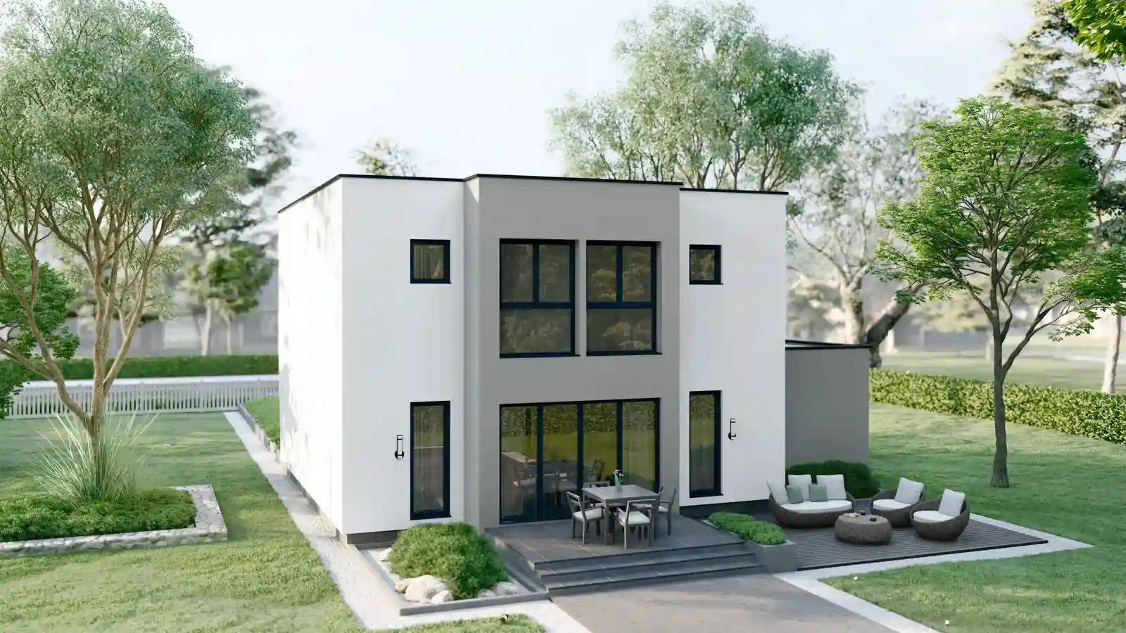 Casa prefabricada Ares vista posterior