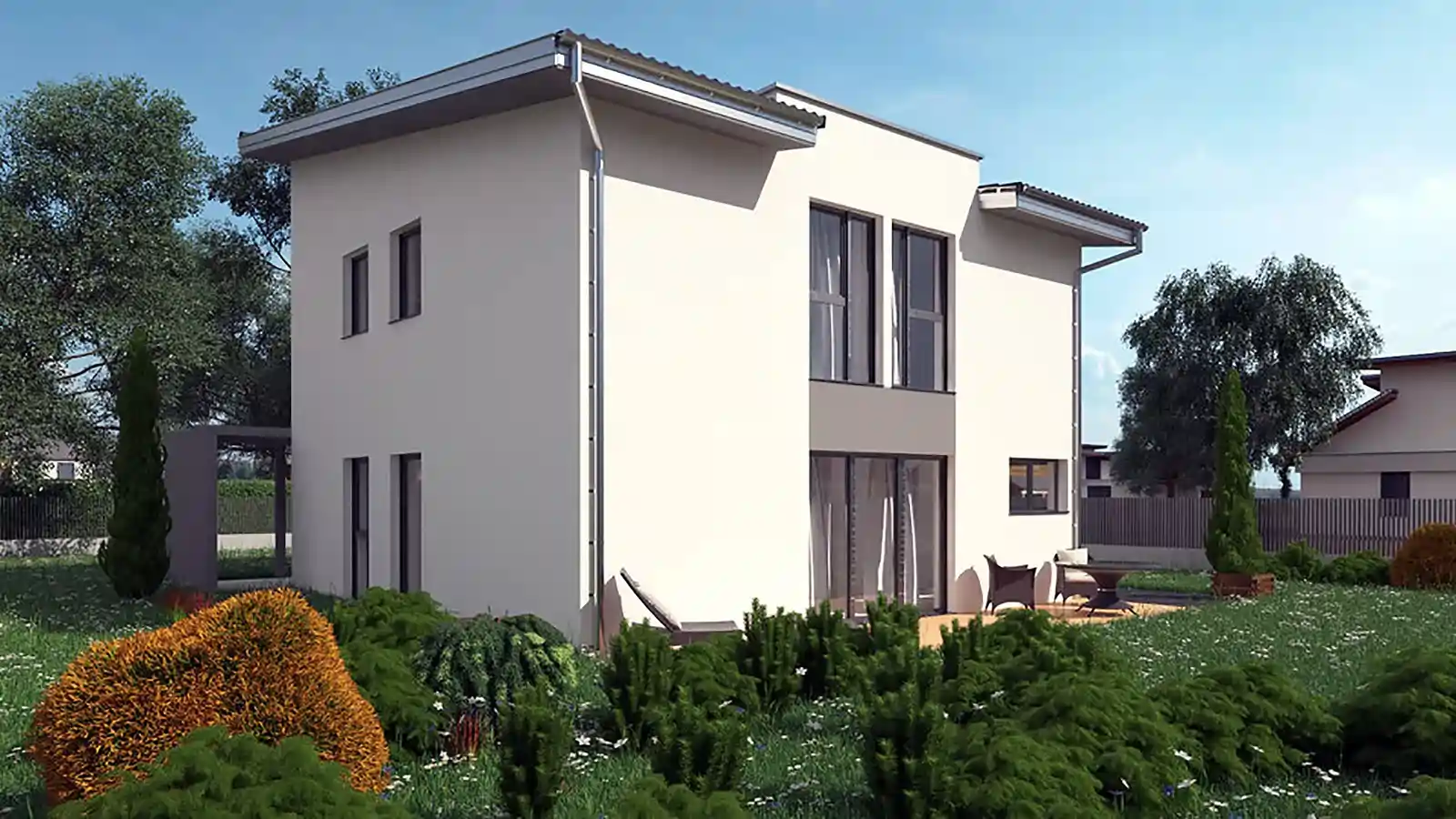 Casa prefabricada Arrow vista psoterior