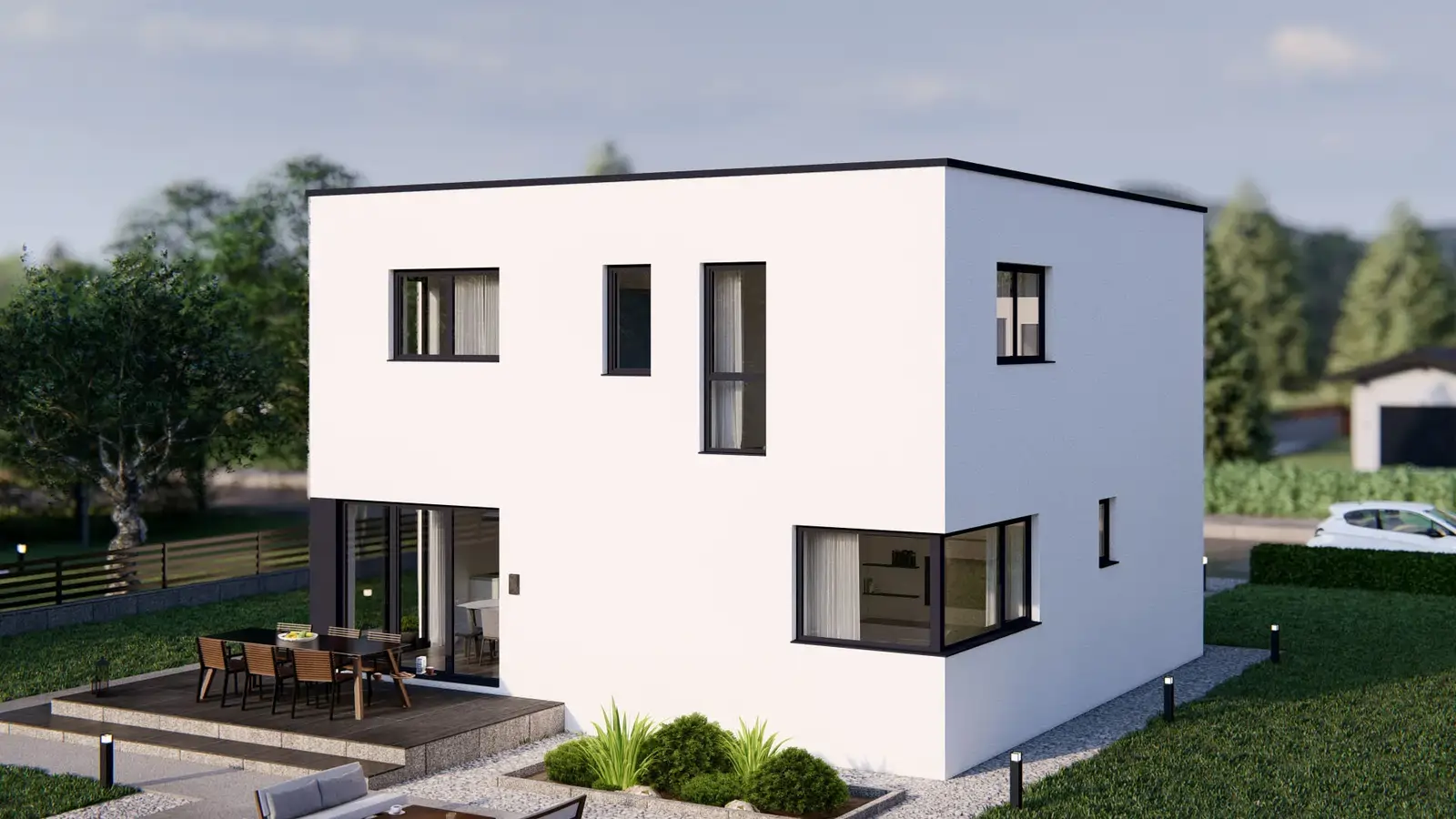 Casa prefabricada Helena vista lateral
