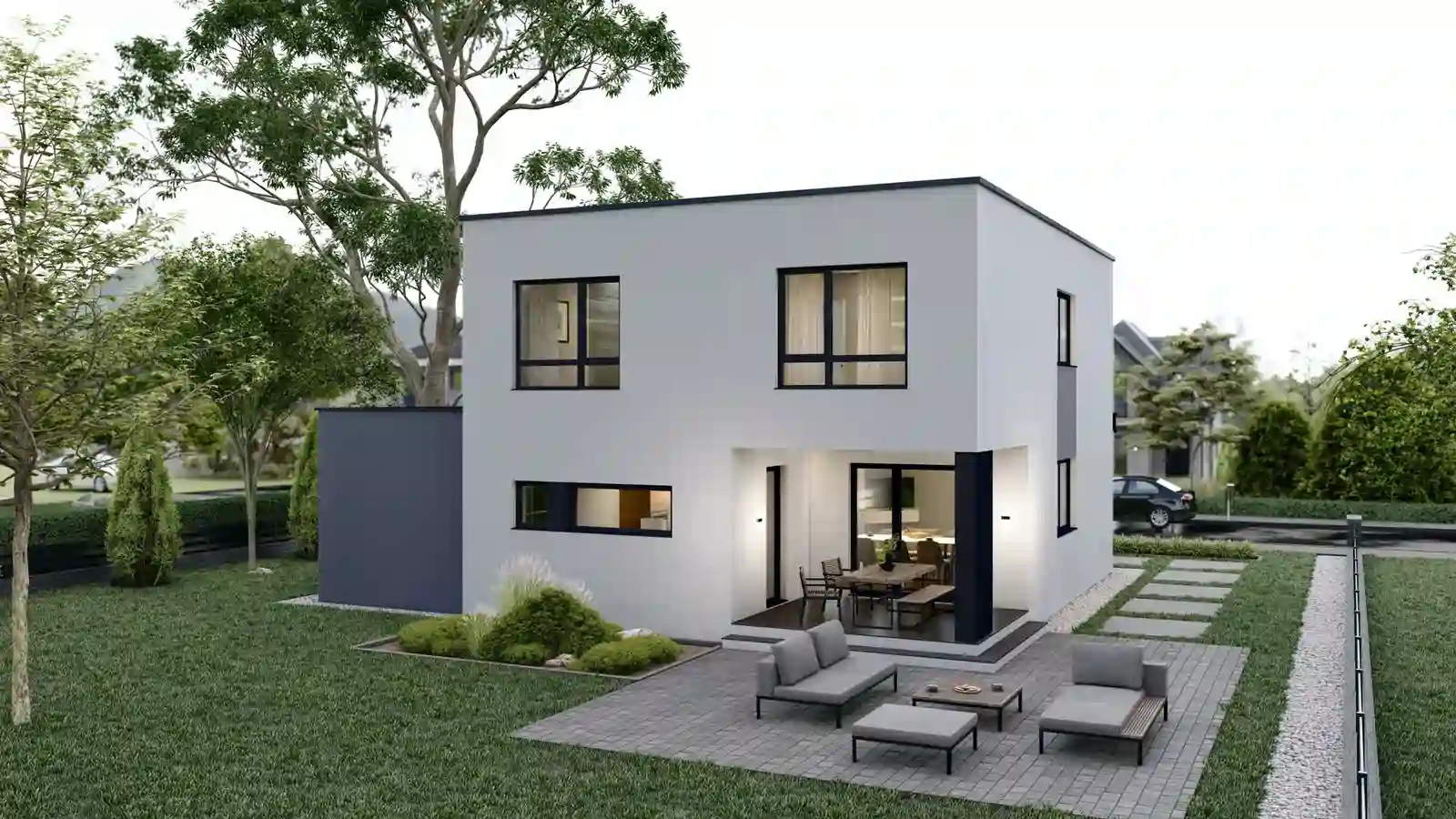 Casa prefabricada Jasmin vista posterior