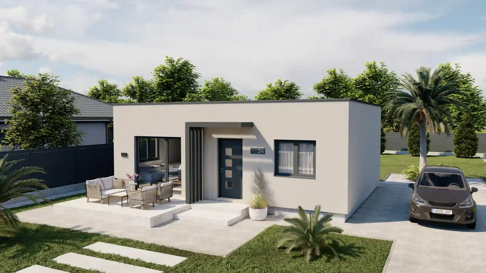 Casa prefabricada Lea vista frontal