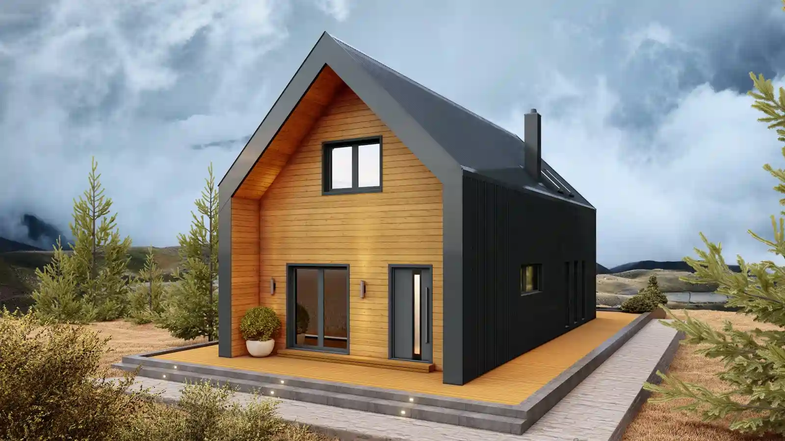 Casa prefabricada Maximum Frame vista frontal