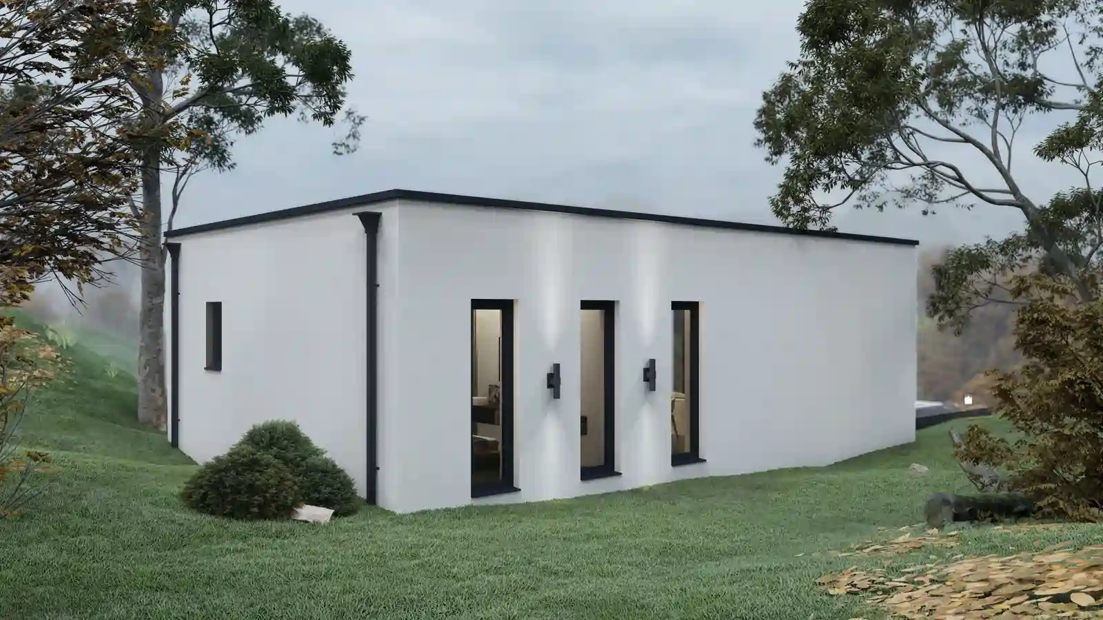 Casa prefabricada Rene vista lateral