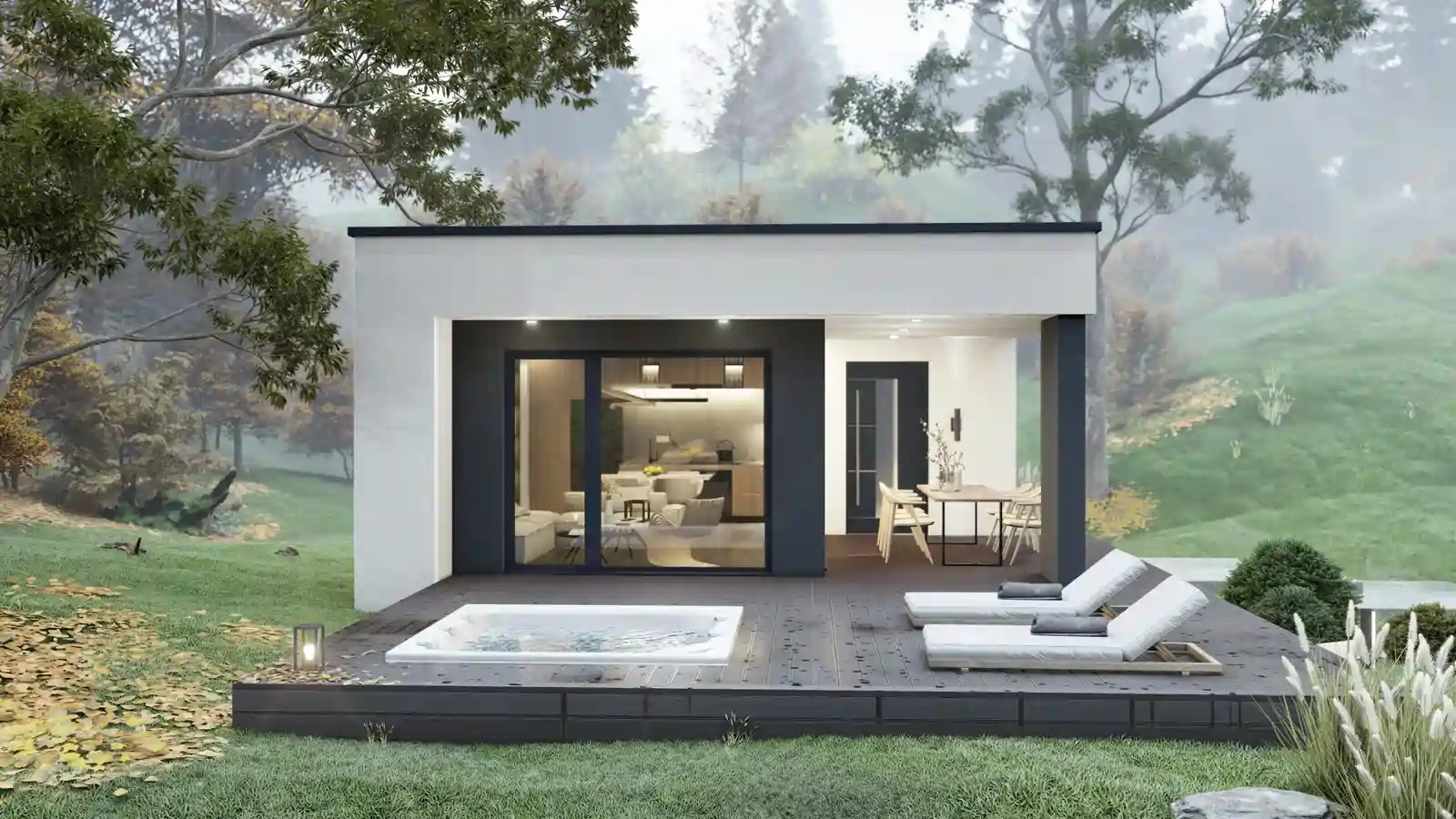 Casa prefabricada Rene vista posterior