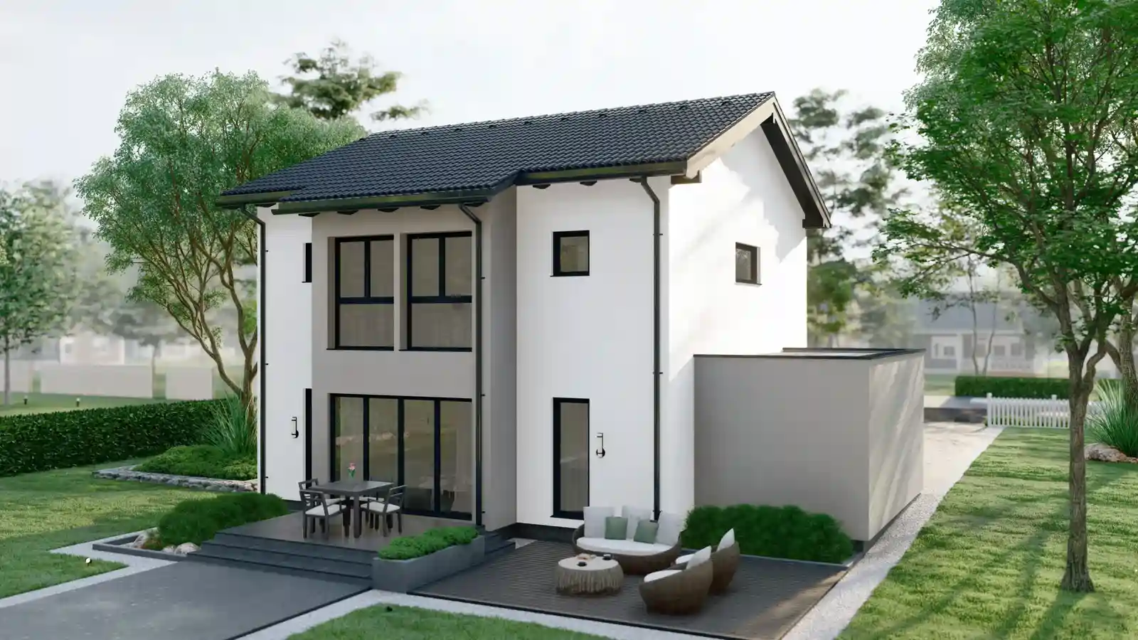 Vivienda prefabricada 2 plantas Ares Posterior