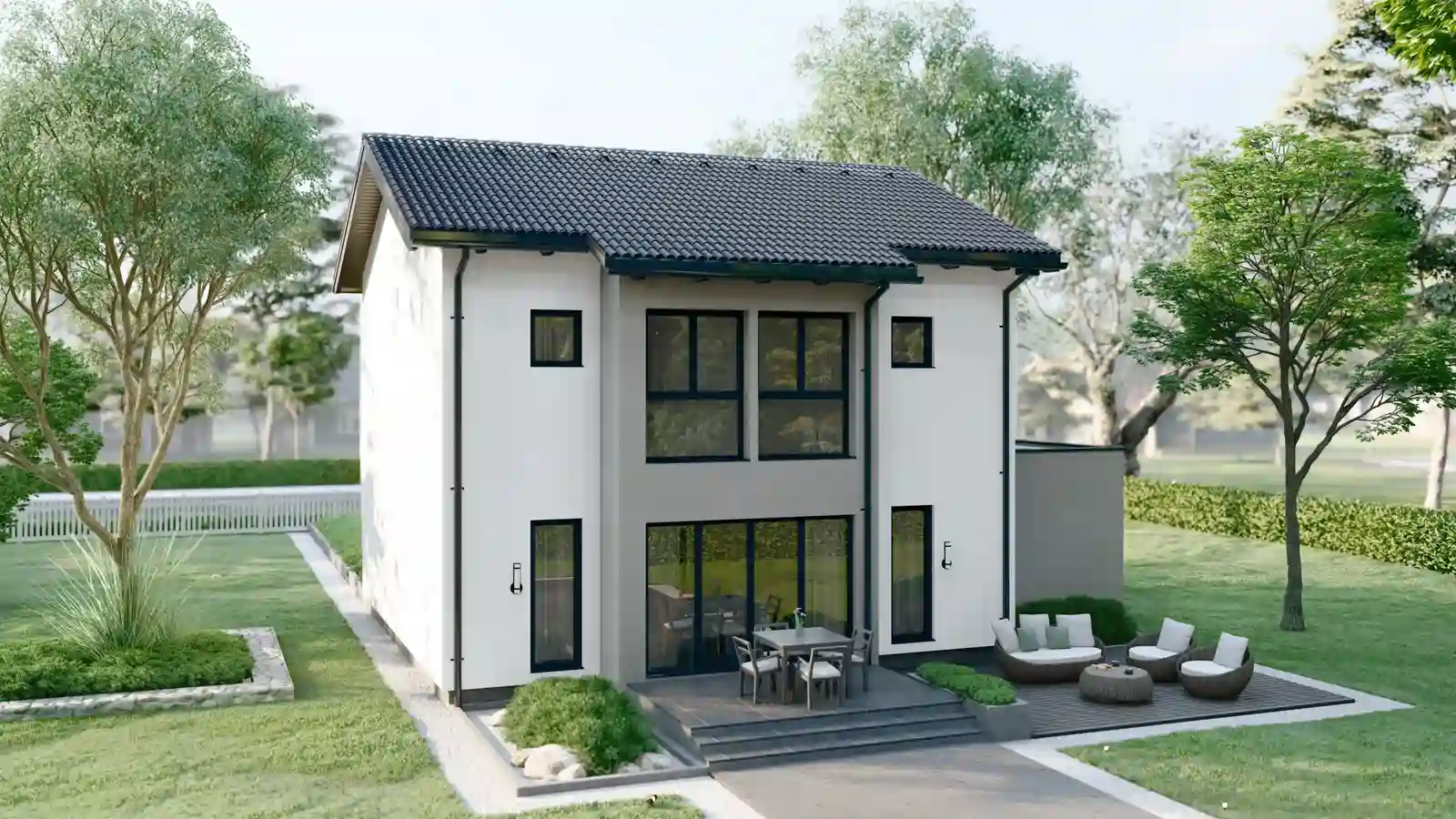 Vivienda prefabricada 2 plantas Ares lateral