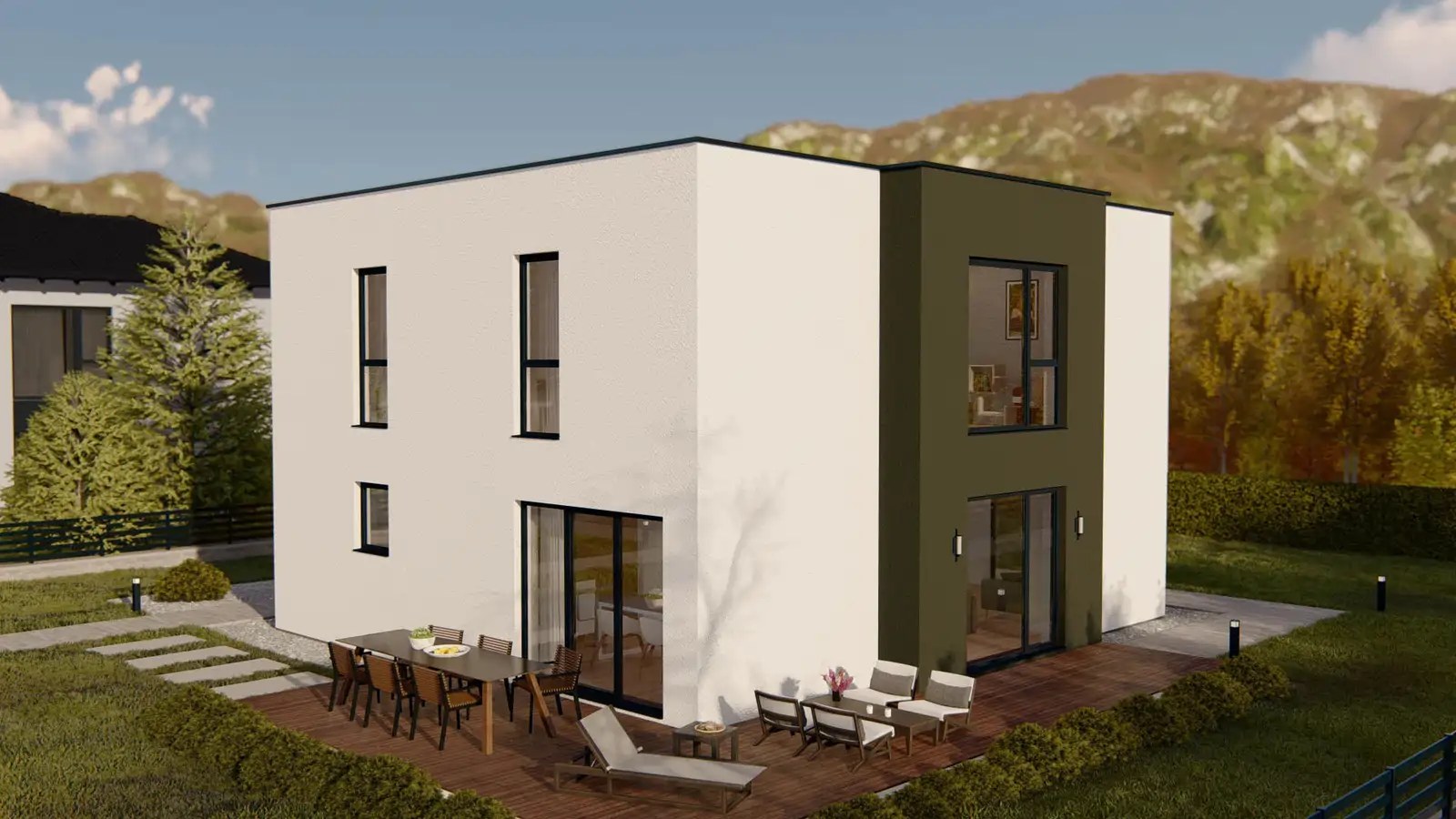Casa modular Rosemary vista posterior