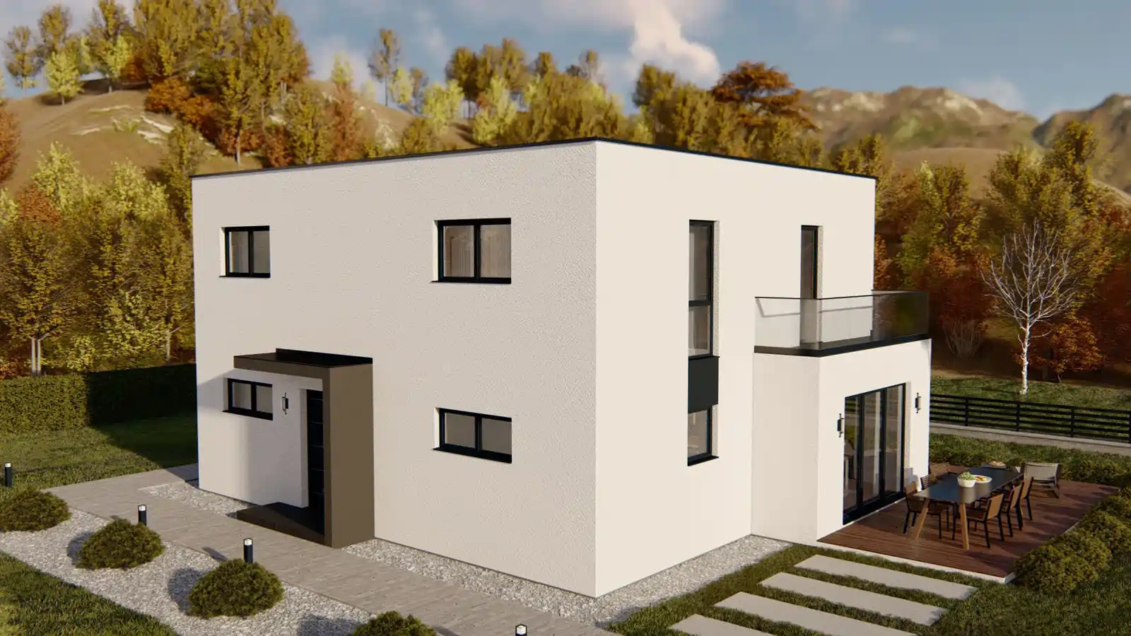 Casa prefabricada Olympia vista delantera