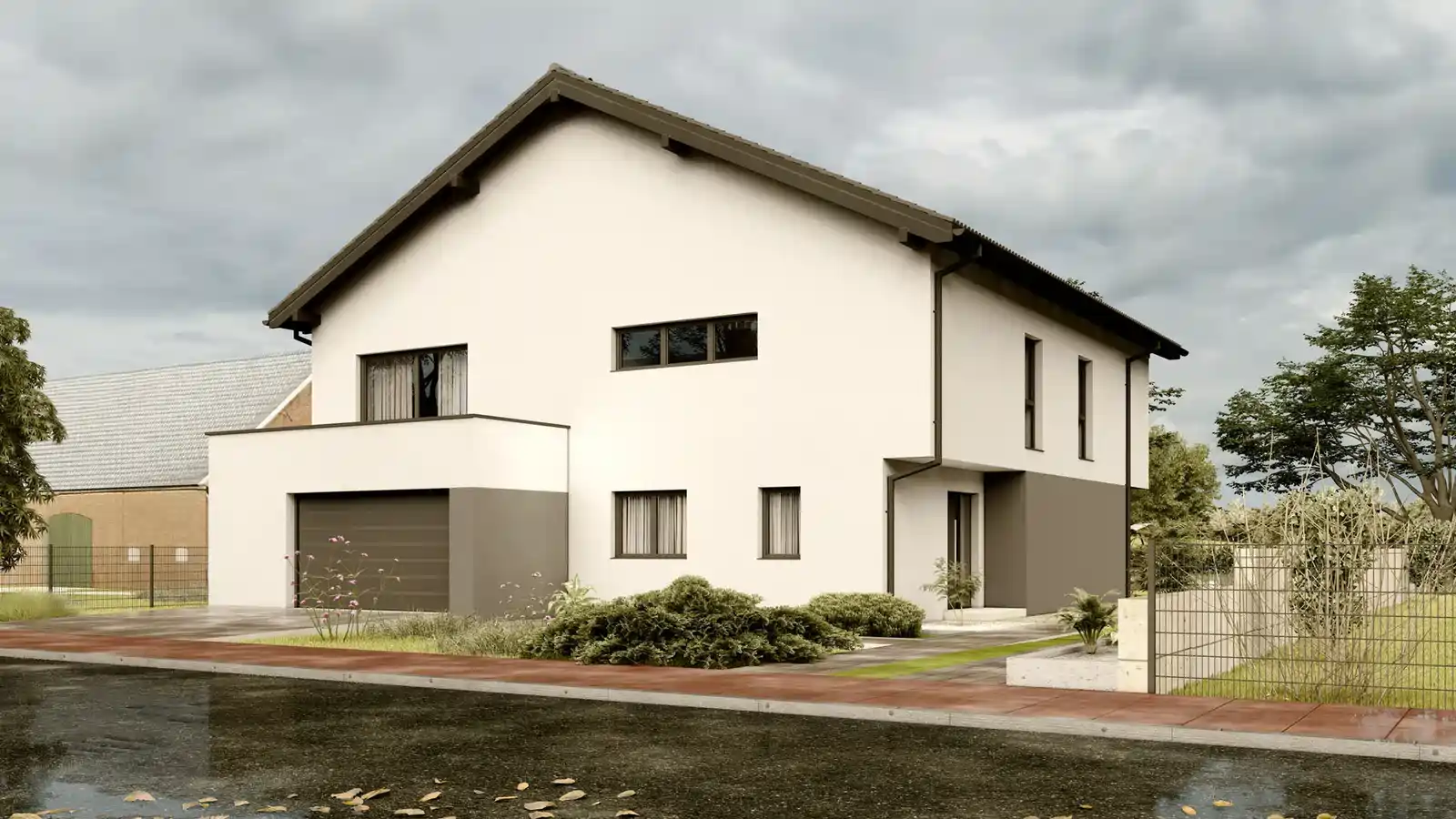 Casa prefabricada Sandweier lateral