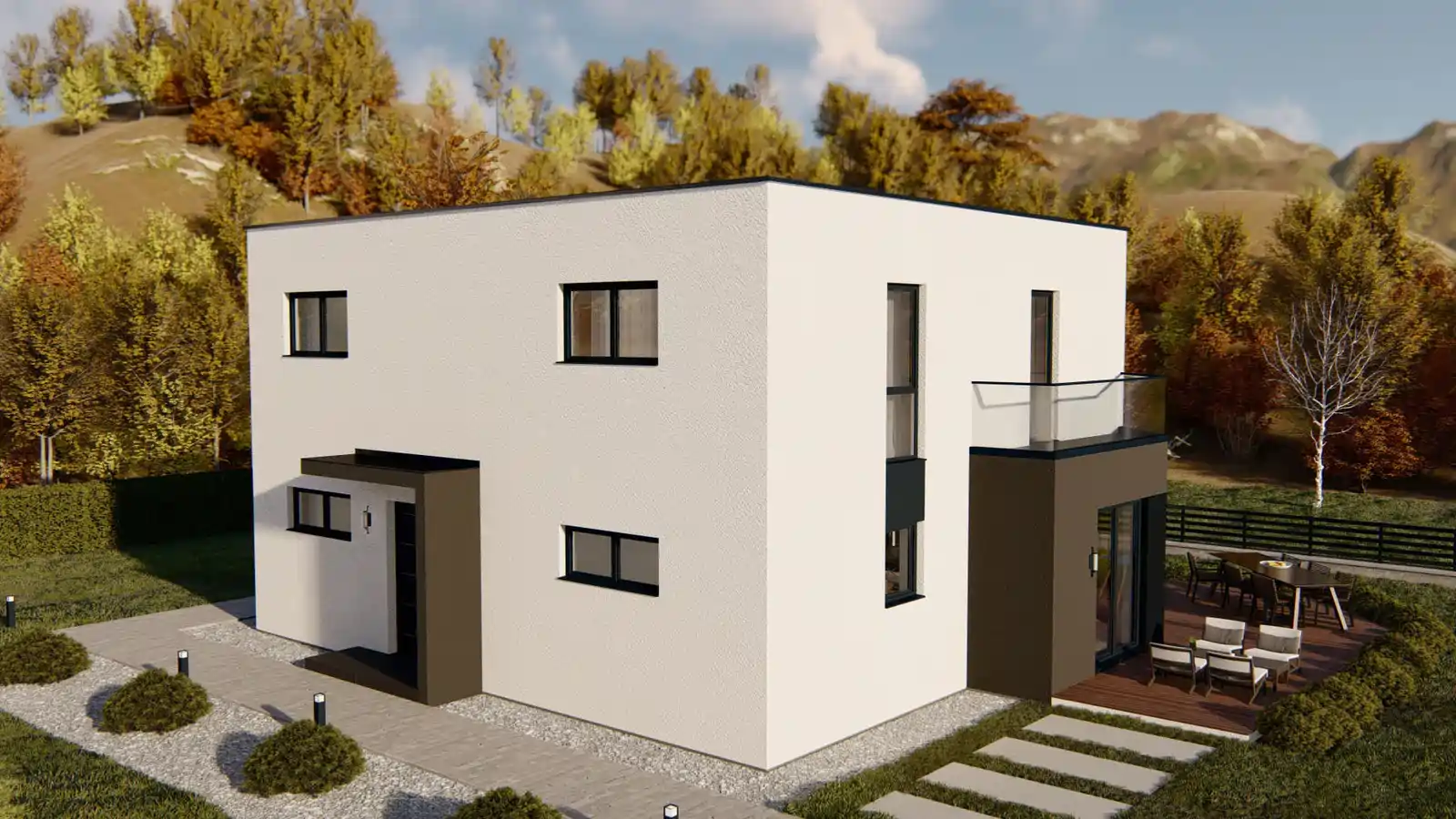 Casa prefabricada Saphiere vista lateral