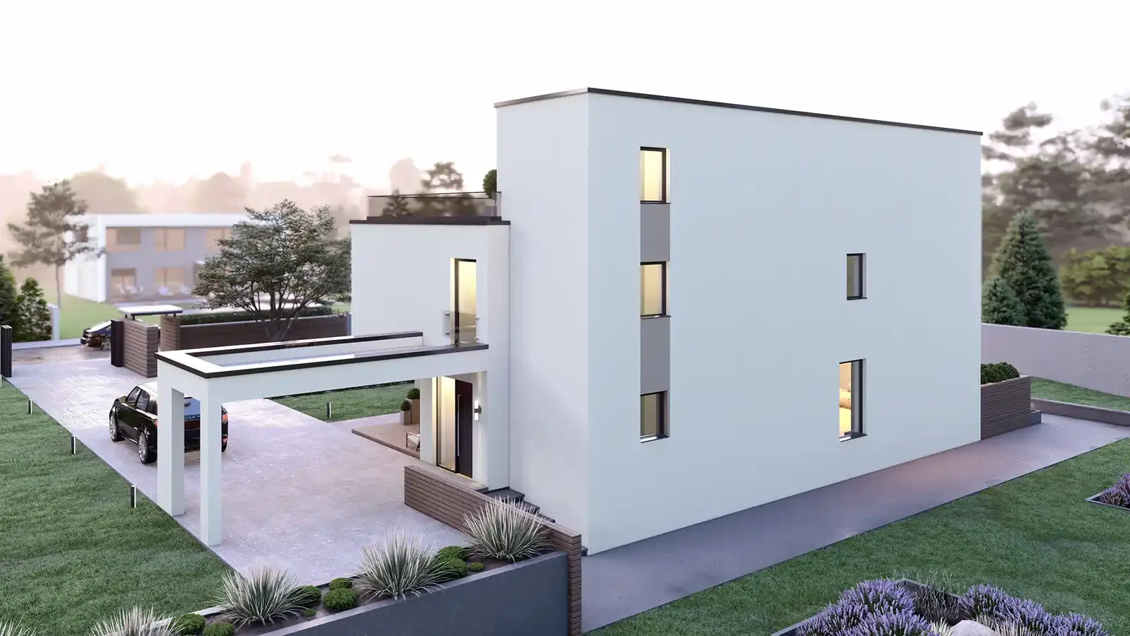 Casa prefabricada Swiss Dream vista posterior