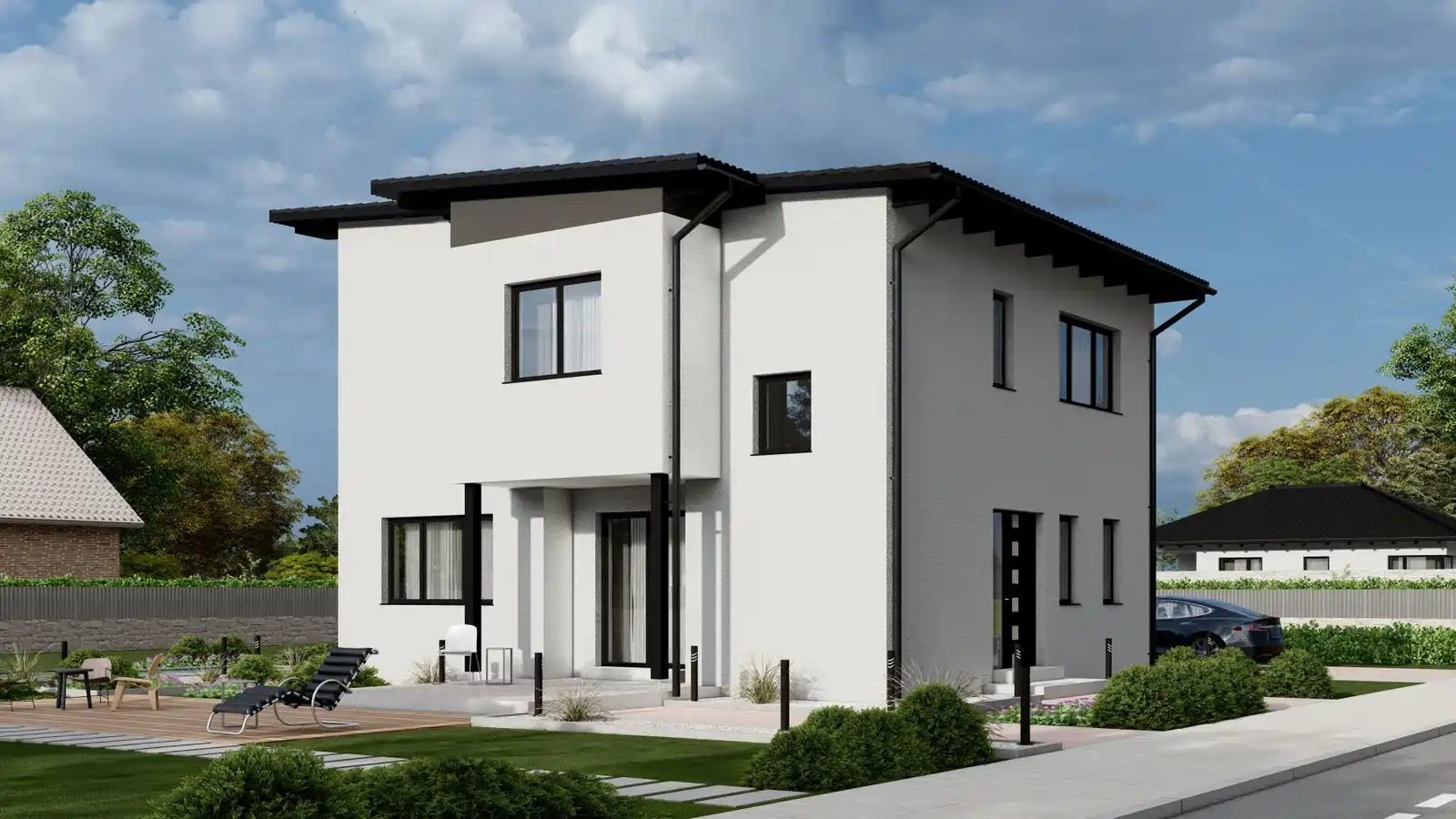 Casa prefabricada Unity vista delantera