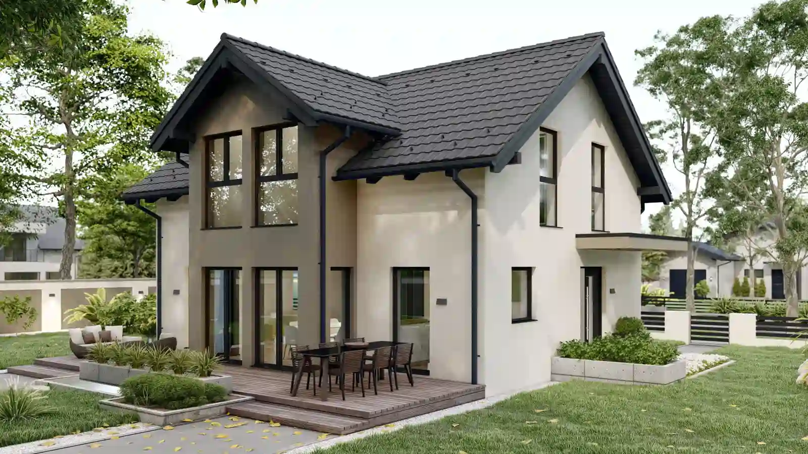 Vivienda prefabricada Muster House vista posterior