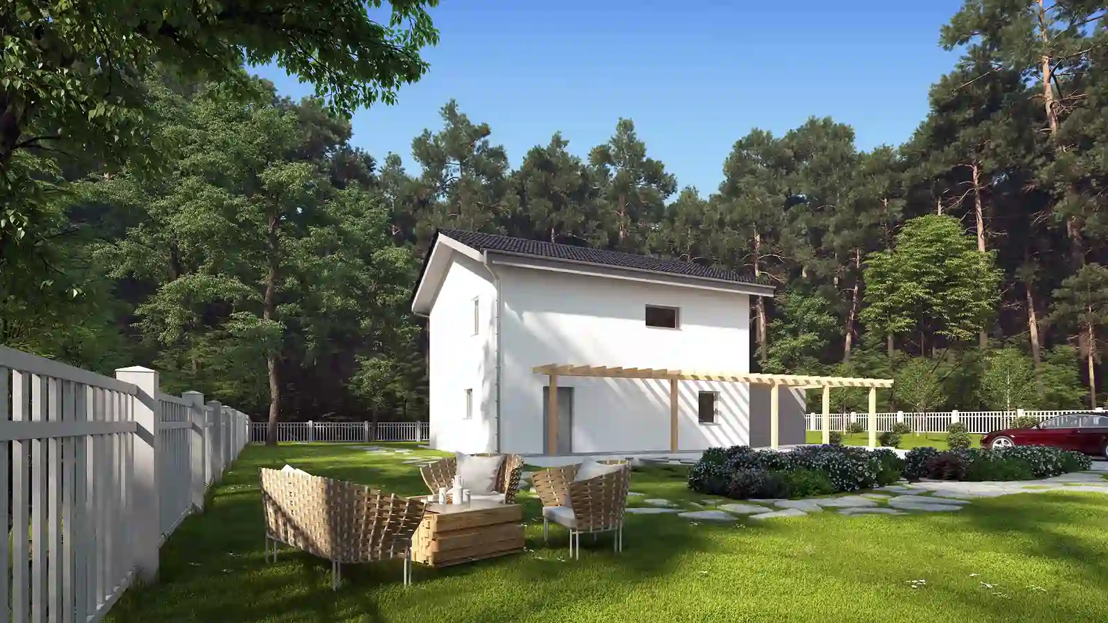 Vivienda prefabricada Pintar vista lateral