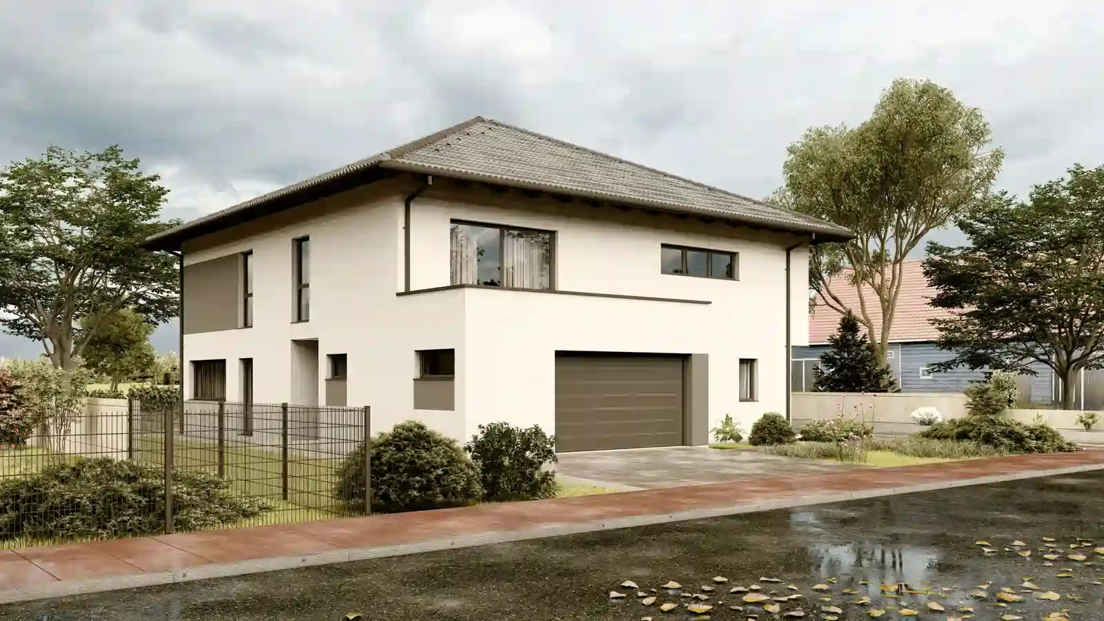 vivienda prefabricada vista lateral